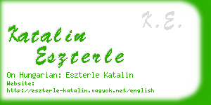 katalin eszterle business card